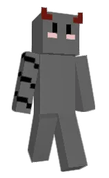 dove gray and black Minecraft skin — Slim model — first worn by VEMSOUL