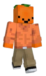 coral and blaze orange Minecraft skin — Slim model — first worn by gork3m3