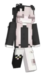 mine shaft and black white Minecraft skin — Slim model — first worn by kaacey