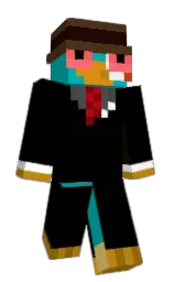 bondi blue and black Minecraft skin — Slim model
