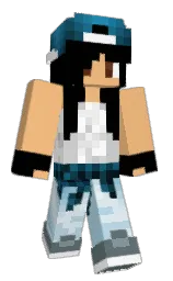 black and tacao Minecraft skin — Slim model — first worn by Victoria0344