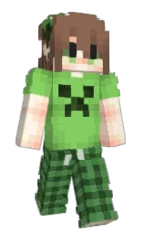 killarney and pastel green Minecraft skin — Slim model — first worn by Pinkkimiess