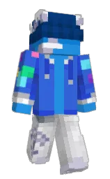 black and royal blue Minecraft skin — Slim model — first worn by imtheo_