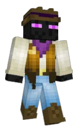 metallic bronze and cod gray Minecraft skin — Classic model — first worn by BDaBestMan1