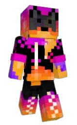 black and yellow orange Minecraft skin — Slim model — first worn by _rainphoenix_