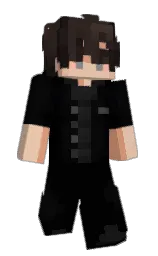 black and woodsmoke Minecraft skin — Slim model — first worn by dwbehappy