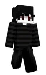 black and cod gray Minecraft skin — Classic model