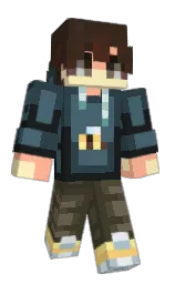 almixo's Minecraft skin wearing the Migrator cape
