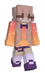 sunshinekylie's Minecraft skin wearing the Aurora cape