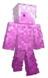 orchid and black Minecraft skin — Classic model — first worn by wMisieur