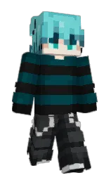 cod gray and black Minecraft skin — Slim model — first worn by rvby_
