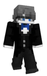 black and cod gray Minecraft skin — Slim model — first worn by ldexp