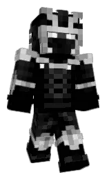 black and cod gray Minecraft skin — Classic model — first worn by SamuraiVEVO