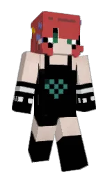 black and crail Minecraft skin — Slim model — first worn by TricityCraft