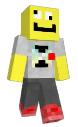 golden fizz and silver Minecraft skin — Classic model — first worn by Glight88