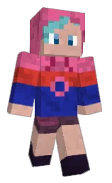 brilliant rose and cashmere Minecraft skin — Slim model