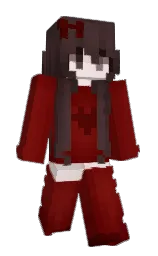dark burgundy and woody brown Minecraft skin — Slim model — first worn by ekzya