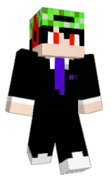 Parrix15's Minecraft skin wearing the Purple Heart cape