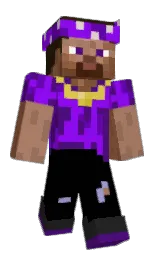Ciutex's Minecraft skin wearing the Purple Heart cape