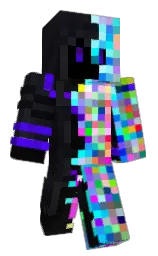 black and cod gray Minecraft skin — Classic model — first worn by daweirdshadow