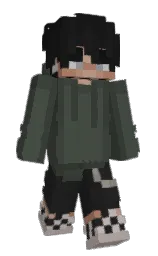 lunar green and cod gray Minecraft skin — Slim model