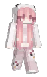 vista white and soft peach Minecraft skin — Slim model — first worn by _C0okiez