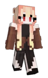 provincial pink and cod gray Minecraft skin — Slim model — first worn by aerglowi