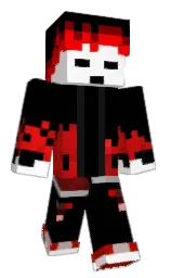 black and white Minecraft skin — Classic model