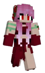 Artist12's Minecraft skin wearing the Cherry Blossom cape