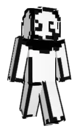 white and cod gray Minecraft skin — Slim model