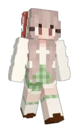 SpiringCow's Minecraft skin wearing the Purple Heart cape