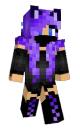 Diagonal_Dragon's Minecraft skin wearing the Purple Heart cape