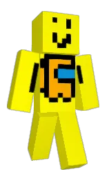 yellow and black Minecraft skin — Classic model