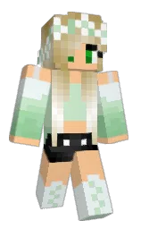 peach orange and catskill white Minecraft skin — Classic model