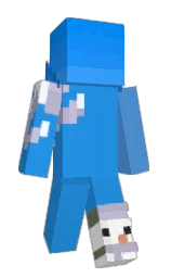 black and havelock blue Minecraft skin — Slim model — first worn by qxrc