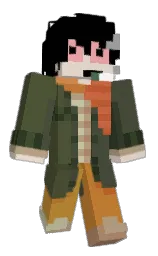 black and kelp Minecraft skin — Classic model — first worn by PALLEEES