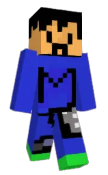 persian blue and black Minecraft skin — Classic model