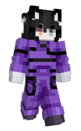 fuchsia blue and royal purple Minecraft skin — Slim model — first worn by VEXZILON