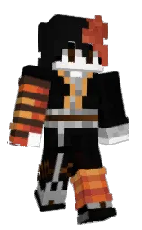 black and cod gray Minecraft skin — Classic model — first worn by _Gunter_