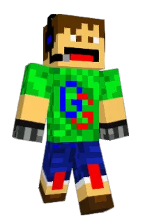 Front of GameGlitcher's skin