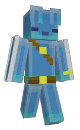 steel blue and hippie blue Minecraft skin — Classic model