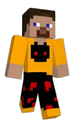web orange and black Minecraft skin — Classic model