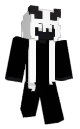 black and white Minecraft skin — Classic model — first worn by M1styore9