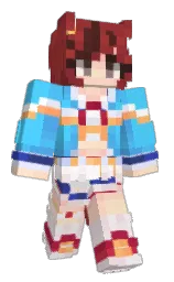 malibu and medium carmine Minecraft skin — Classic model
