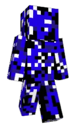 black and blue Minecraft skin — Slim model