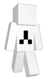 white and black Minecraft skin — Classic model