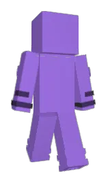 medium purple and black Minecraft skin — Slim model