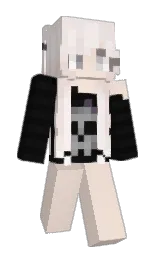 linen and cod gray Minecraft skin — Slim model — first worn by sawena
