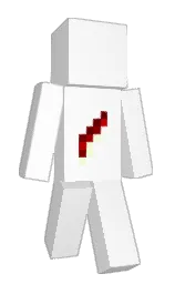 white and guardsman red Minecraft skin — Slim model