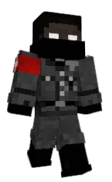 black and night rider Minecraft skin — Classic model — first worn by Wendell09